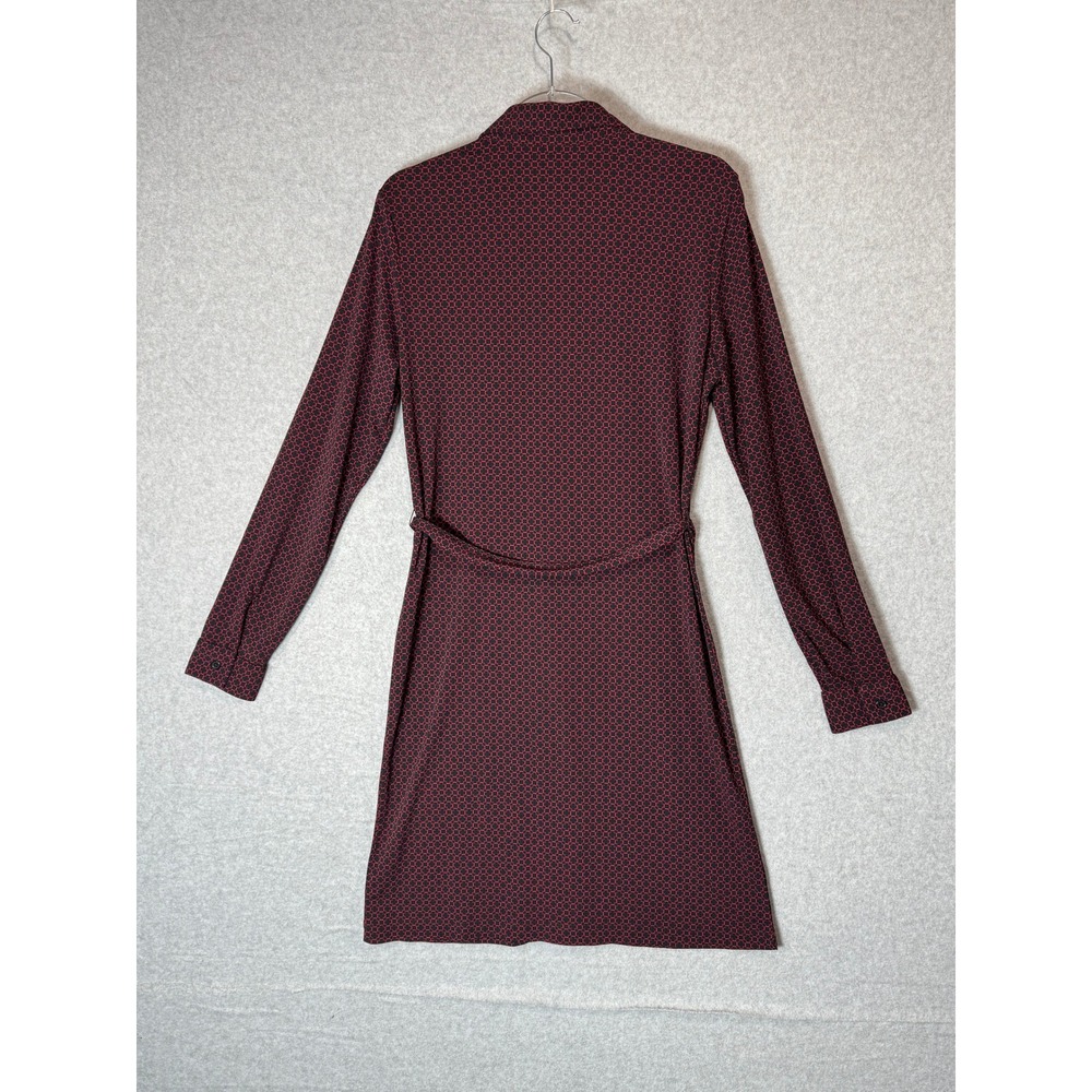 Mossimo Belted Dress Black & Red Size 14‎ Long Sleeve Vintage - Picture 5 of 9